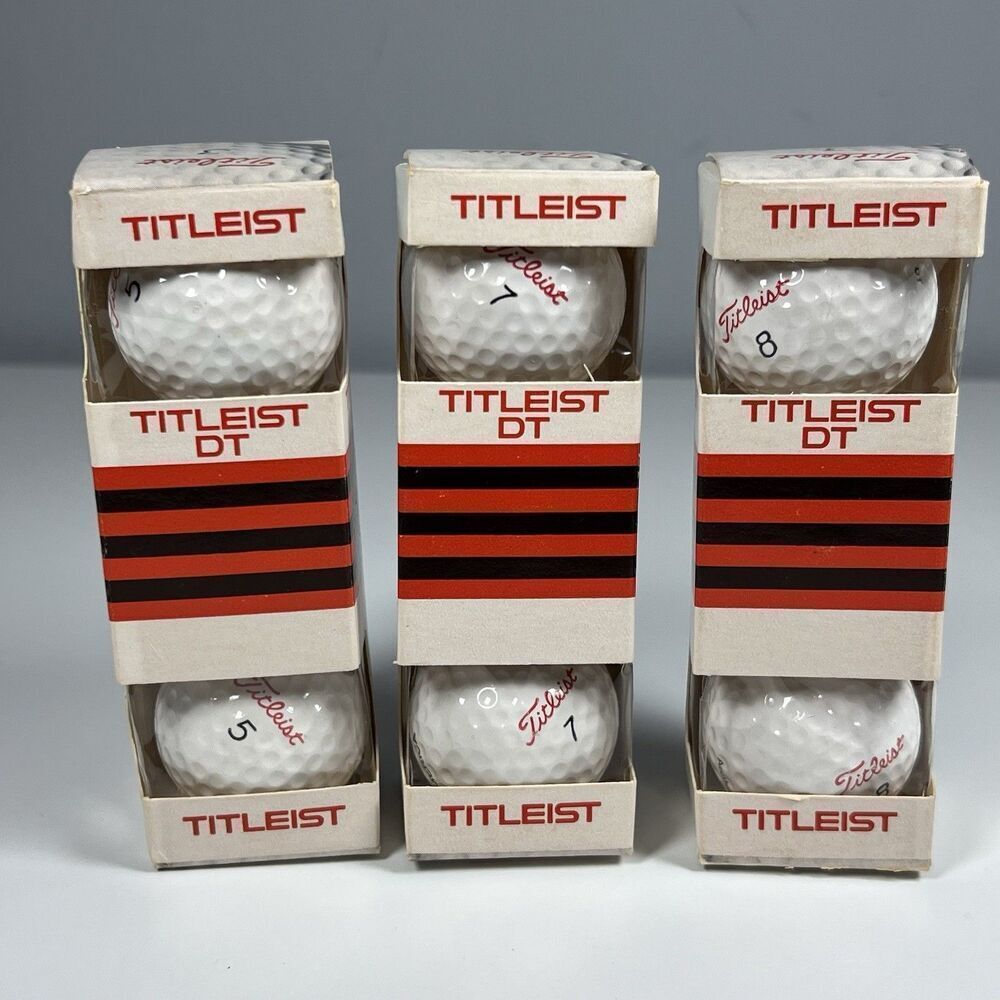 Brand NEW Titleist ACUSHNET DT  Vintage Golf Balls 9 Ball LOT